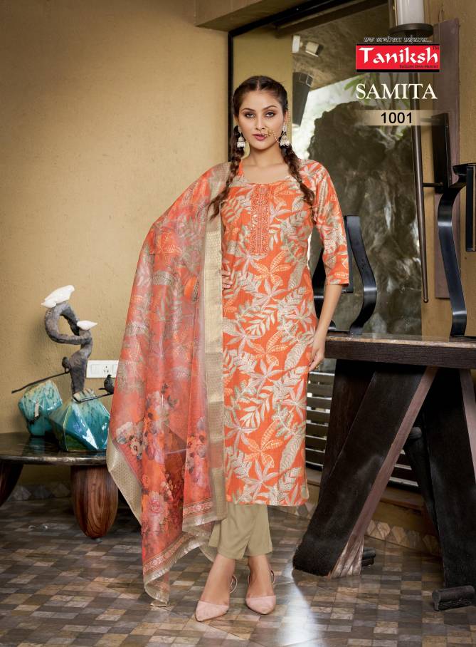 Samita Vol 1 By Taniksh Handwork Printed Kurti With Bottom Dupatta Wholesalers In Delhi
